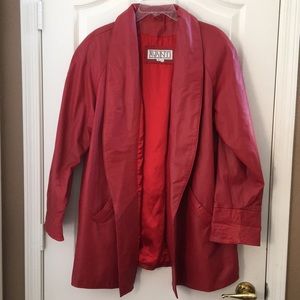 FINAL MARKDOWN Ladies avanti red leather swing coat medium